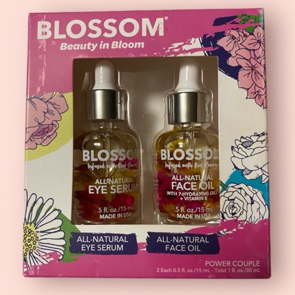 Blossom All-Natural Eye Serum & Face Oil Gift Set - Beauty in Bloom 🌺 - Picture 1 of 5